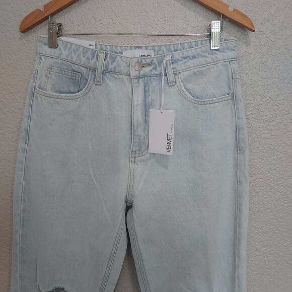NEW Vervet Light Wash 90's Vintage Flare Jeans Size 28 - Picture 3 of 13
